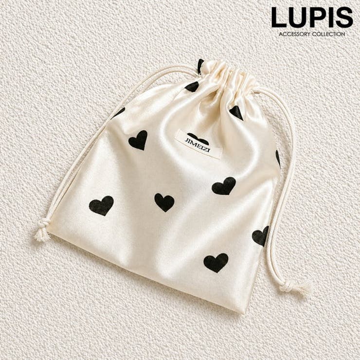 ハートドット柄巾着ポーチ | LUPIS | 詳細画像1 
