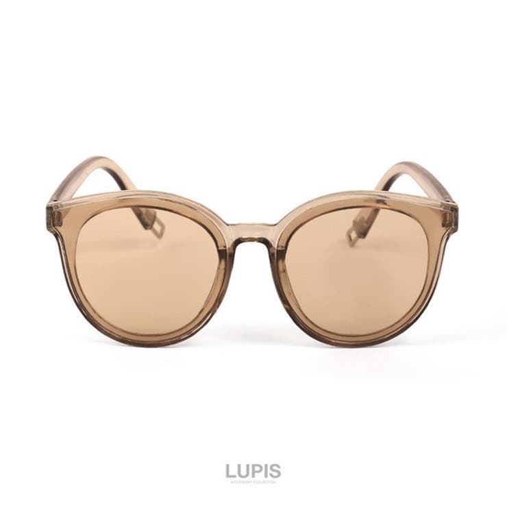 ブラウン | ワンポイントモダンボストンサングラス | LUPIS