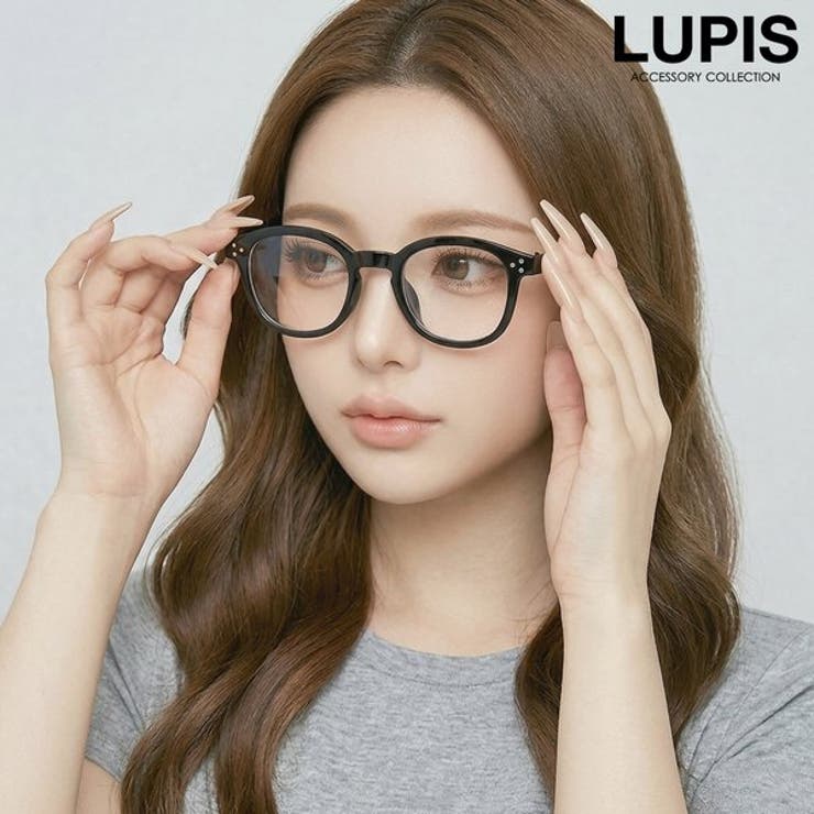 ボールドフレームウエリントン型伊達メガネ | LUPIS | 詳細画像1 