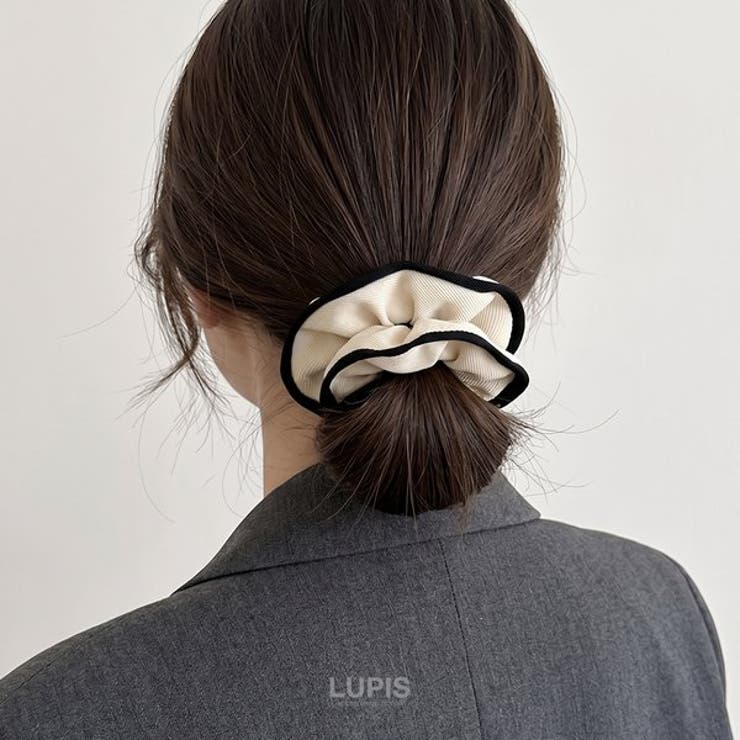 バイカラーパイピングシュシュ | LUPIS | 詳細画像2 