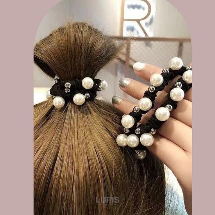 モノトーンパールヘアゴム【ヘアアクセサリー】 | LUPIS | 詳細画像4 