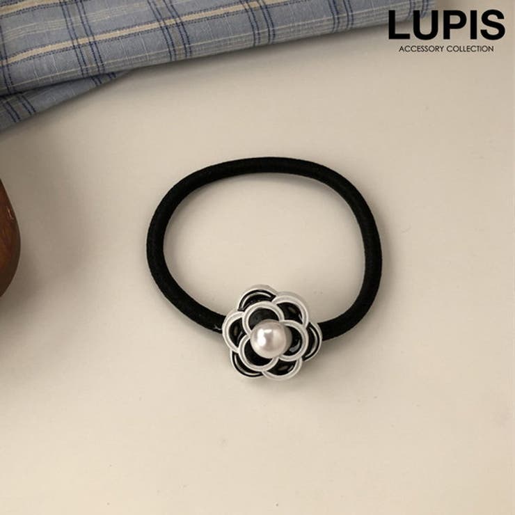 モノトーンフラワーヘアゴム | LUPIS | 詳細画像1 
