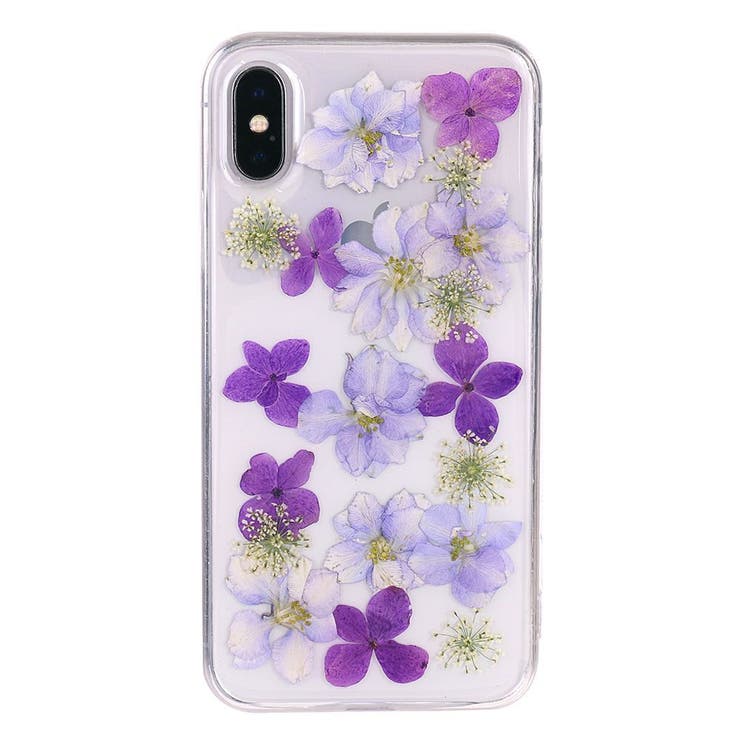 パープル | 押し花iPhone用ケース | LUPIS