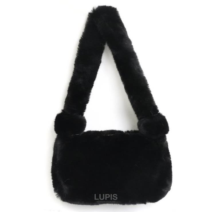 ブラック | ボリュームファーハンドバッグ | LUPIS