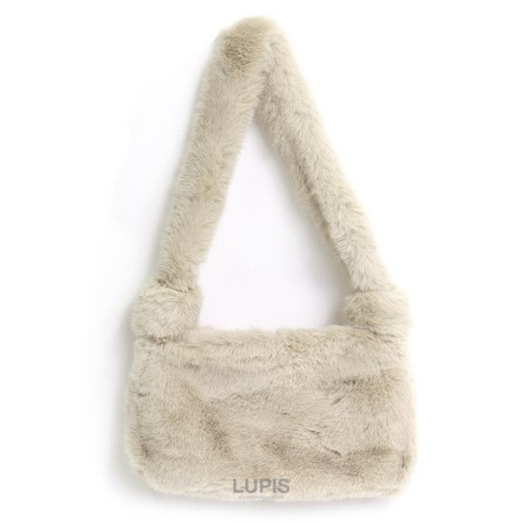 ベージュ | ボリュームファーハンドバッグ | LUPIS