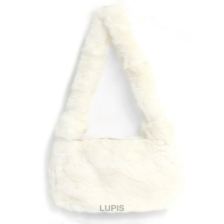 アイボリー | ボリュームファーハンドバッグ | LUPIS