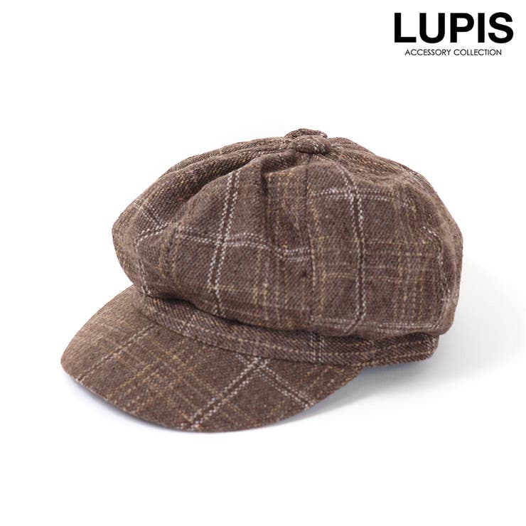 モカ | チェック柄キャスケット | LUPIS