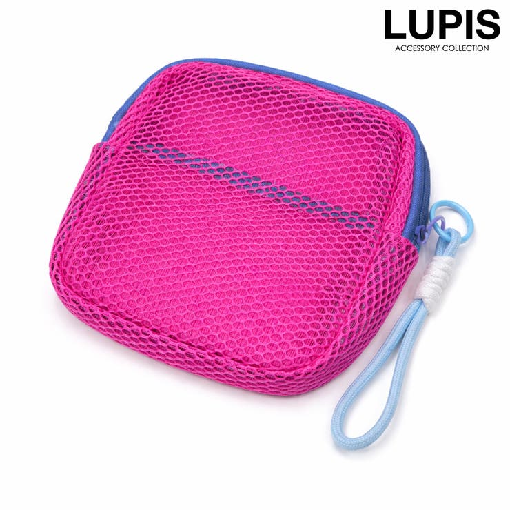 ピンク | バイカラーメッシュポーチ | LUPIS