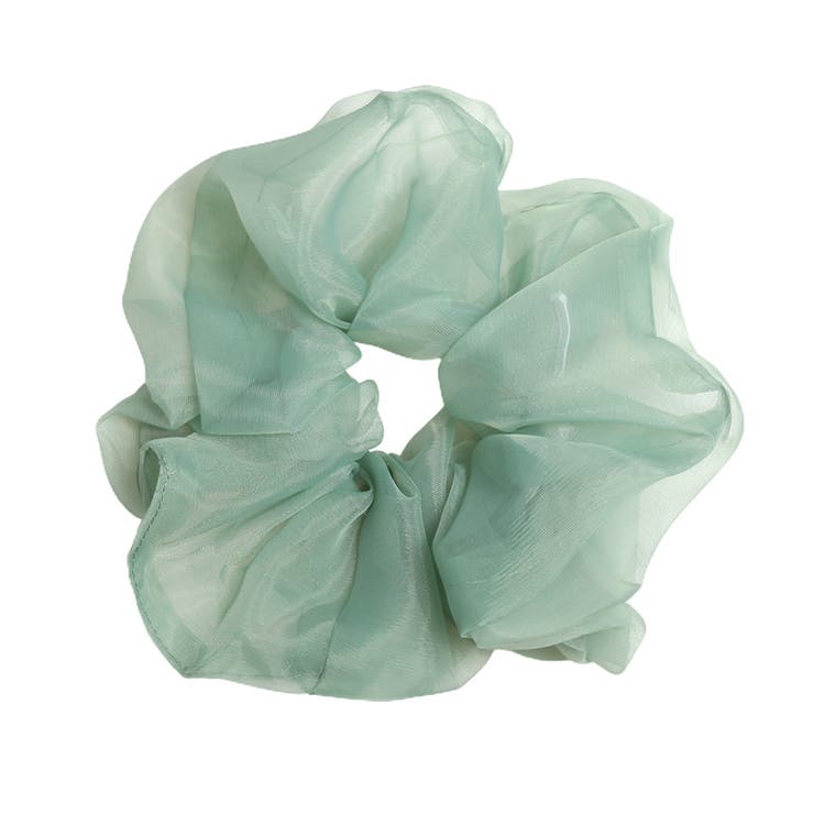 エメラルド | オーガンジーボリュームシュシュ 【ヘアアクセサリー アクセサリー | LUPIS