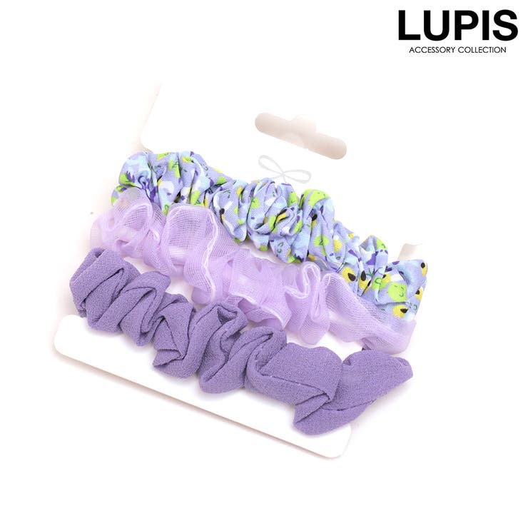 パープル | カラーシュシュヘアゴムセット | LUPIS