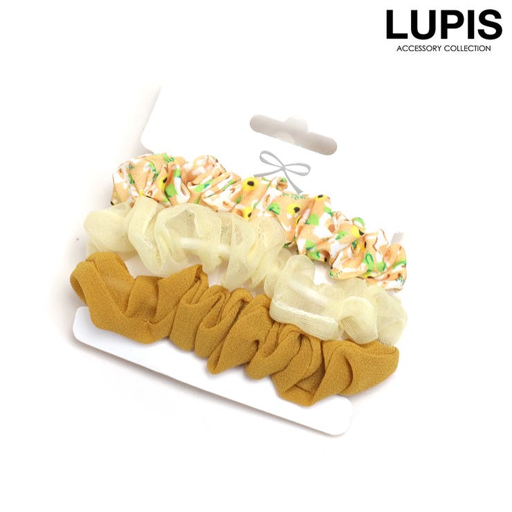 イエロー | カラーシュシュヘアゴムセット | LUPIS