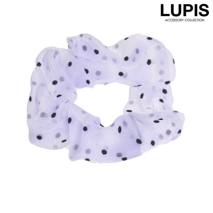 パープル | ドットオーガンジーシュシュ | LUPIS
