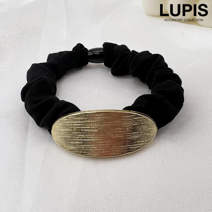 ゴールド | オーバルメタルプレートヘアゴム | LUPIS