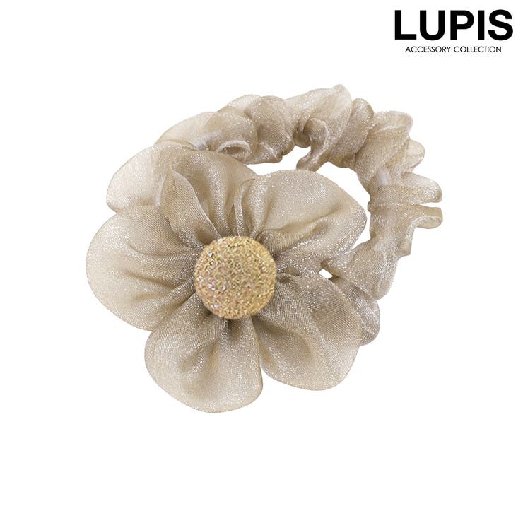 ゴールド | オーガンジーフラワーシュシュ | LUPIS