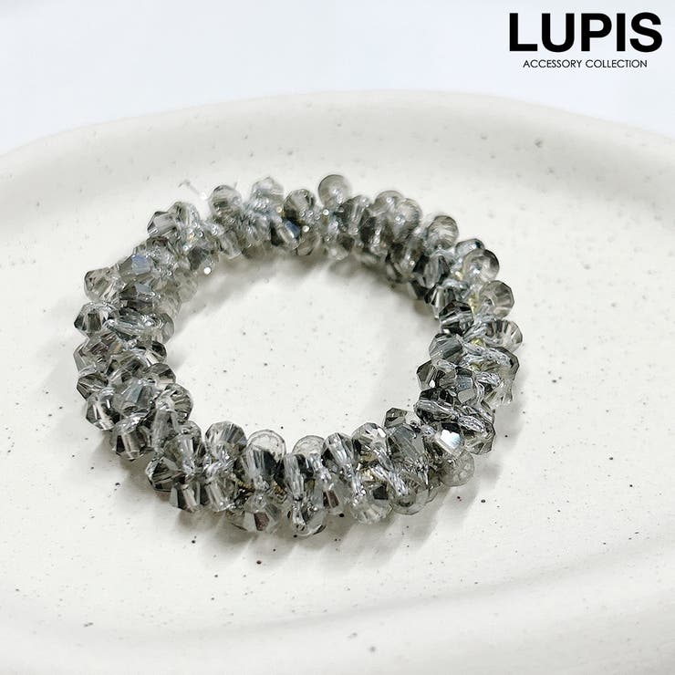 グレー | ビジューヘアゴム | LUPIS