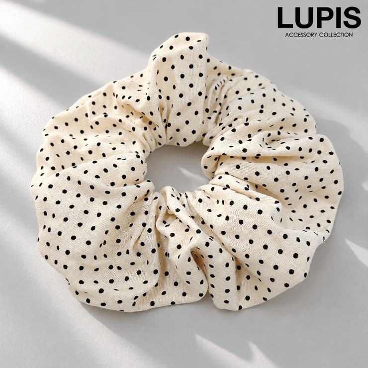 ドット | ドット×チェックボリュームシュシュ | LUPIS