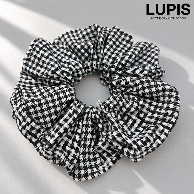 ギンガムチェック | ドット×チェックボリュームシュシュ | LUPIS