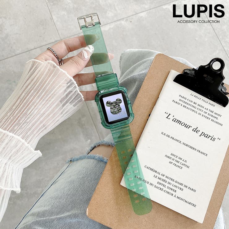 グリーン | クリアカラーAppleWatchバンド【38mm 40mm 41mm | LUPIS