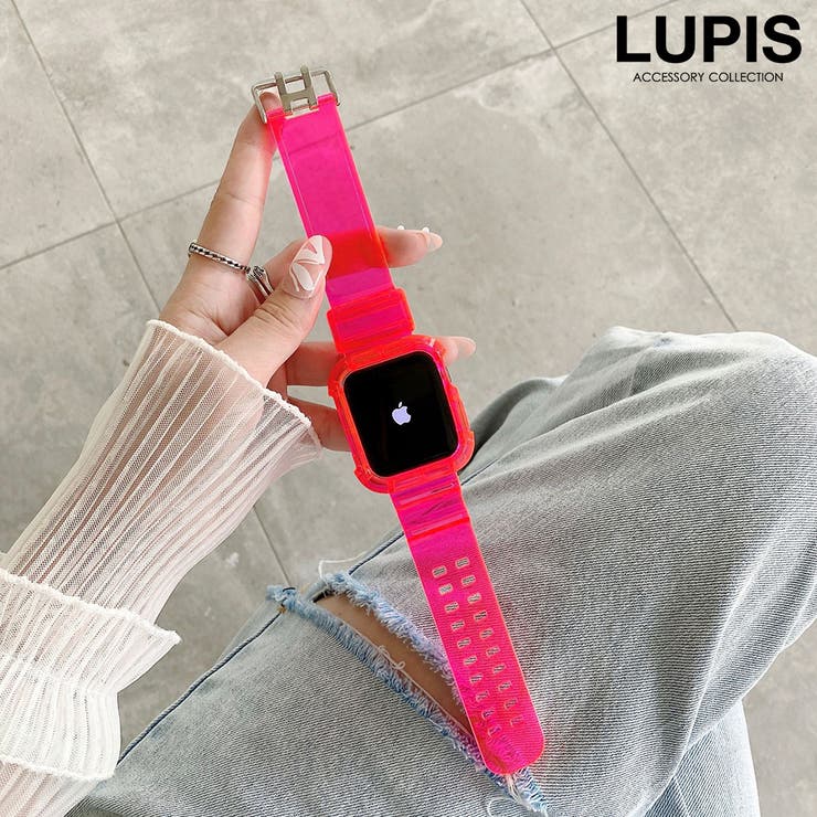 ピンク | クリアカラーAppleWatchバンド【38mm 40mm 41mm | LUPIS
