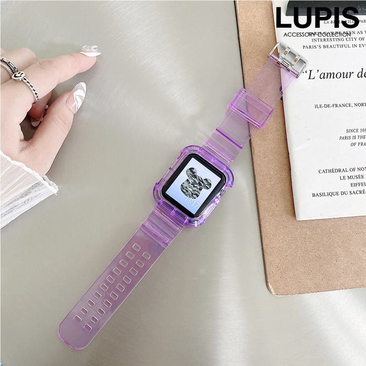 パープル | クリアカラーAppleWatchバンド【38mm 40mm 41mm | LUPIS