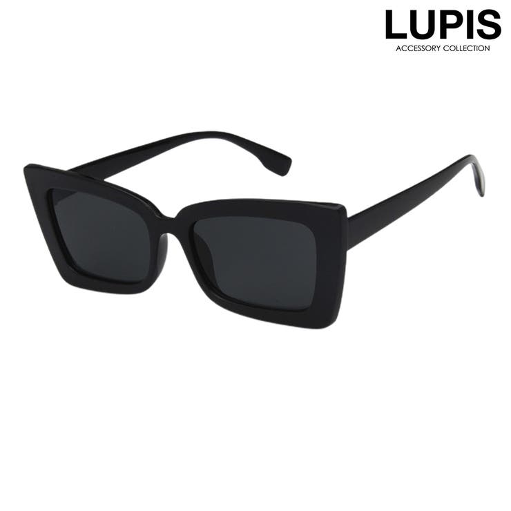 ブラック | モノトーンスクエアフォックスサングラス | LUPIS