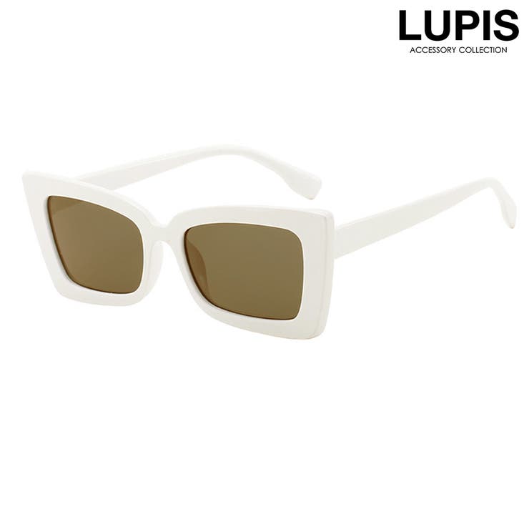 ホワイト | モノトーンスクエアフォックスサングラス | LUPIS