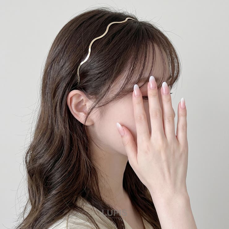 シンプルメタルウェーブカチューシャ 【ヘアアクセサリー 細め | LUPIS | 詳細画像2 
