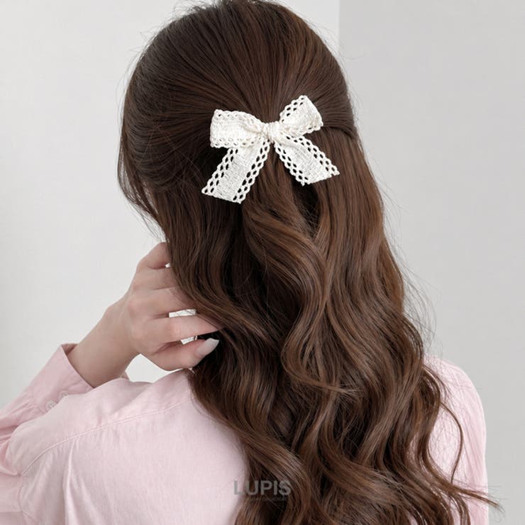 ≪1個入り≫コットンレースリボンヘアゴム | LUPIS | 詳細画像2 