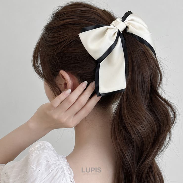 バイカラーリボンシュシュヘアゴム | LUPIS | 詳細画像2 