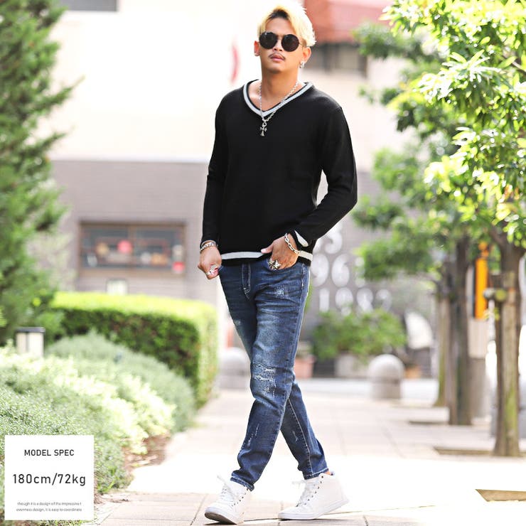 ニット メンズ Vネック 品番 Lu Luxstyle ラグスタイル のメンズファッション通販 Shoplist ショップリスト