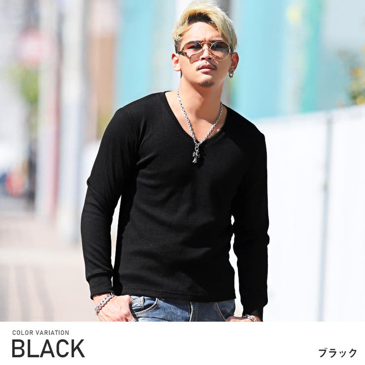 ブラック | ロンT メンズ 長袖Tシャツ | LUXSTYLE