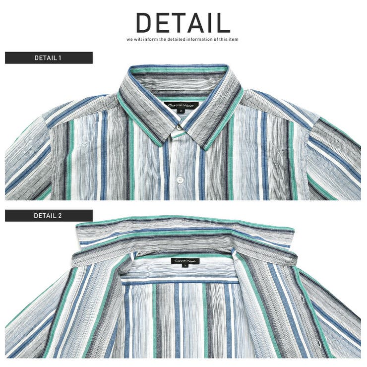 長袖シャツ メンズ シアサッカー | LUXSTYLE | 詳細画像7