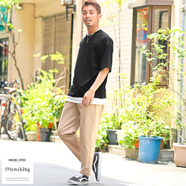 半袖・カットソー・重ね着風