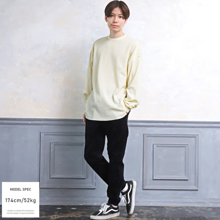 ロンTメンズ長袖Tシャツワッフルクルーネック【ワッフルクルーネックロンT】トップス無地カットソーサーマルロングTシャツインナーシンプルカジュアル春服春物秋服秋物