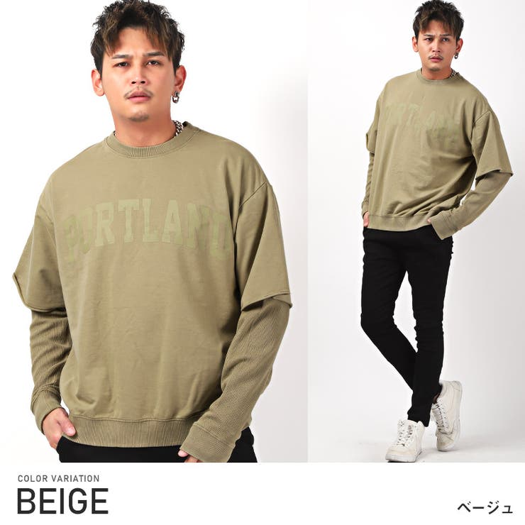 トレーナー メンズ レイヤード風 品番 Lu Luxstyle ラグスタイル のメンズ ファッション通販 Shoplist ショップリスト