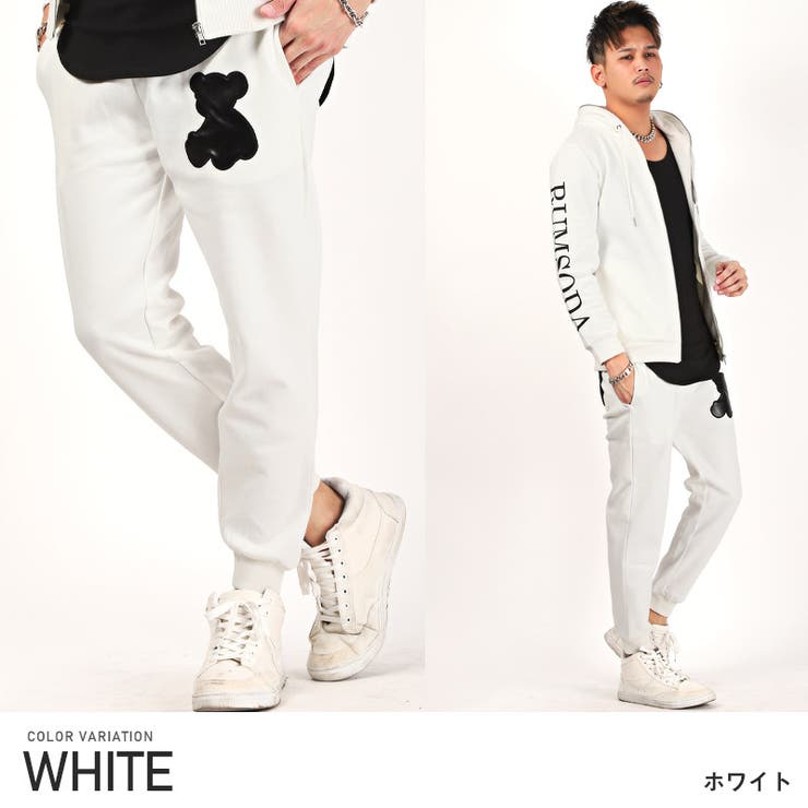 ジョガーパンツ ホワイト　L size unoa ウノア サウナパンツ ジョガーパンツ メンズ ストレッチ[品番：LU000011480