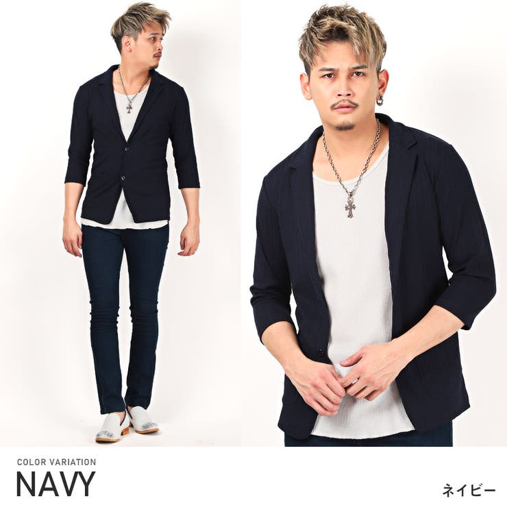 テーラードジャケット メンズ 7分袖 品番 Lu Luxstyle ラグスタイル のメンズ ファッション通販 Shoplist ショップリスト