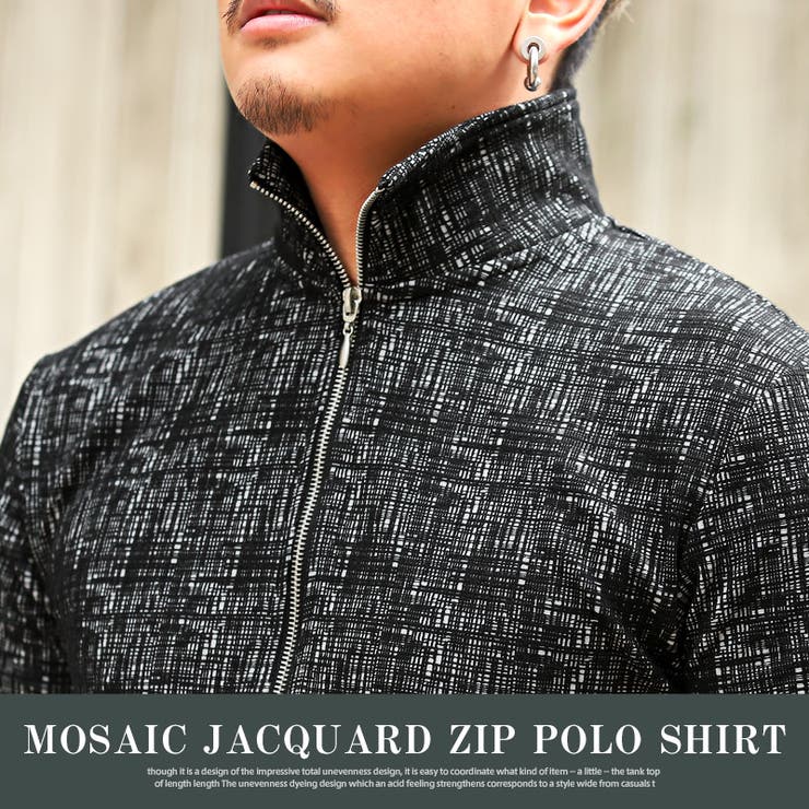 ポロシャツ メンズ モザイクジャガード | LUXSTYLE | 詳細画像6 