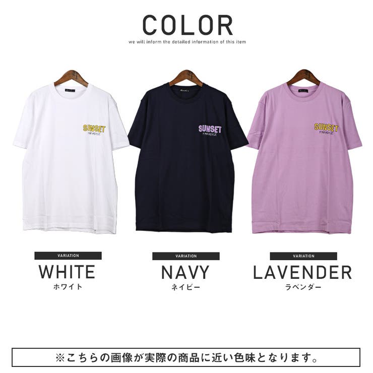 Tシャツメンズ半袖プリントイラストサンセットロゴメンズTシャツ半袖Tシャツカットソートップスバックプリントホワイトネイビーラベンダーサーフ夏カジュアルビター系BITTERaa-1485