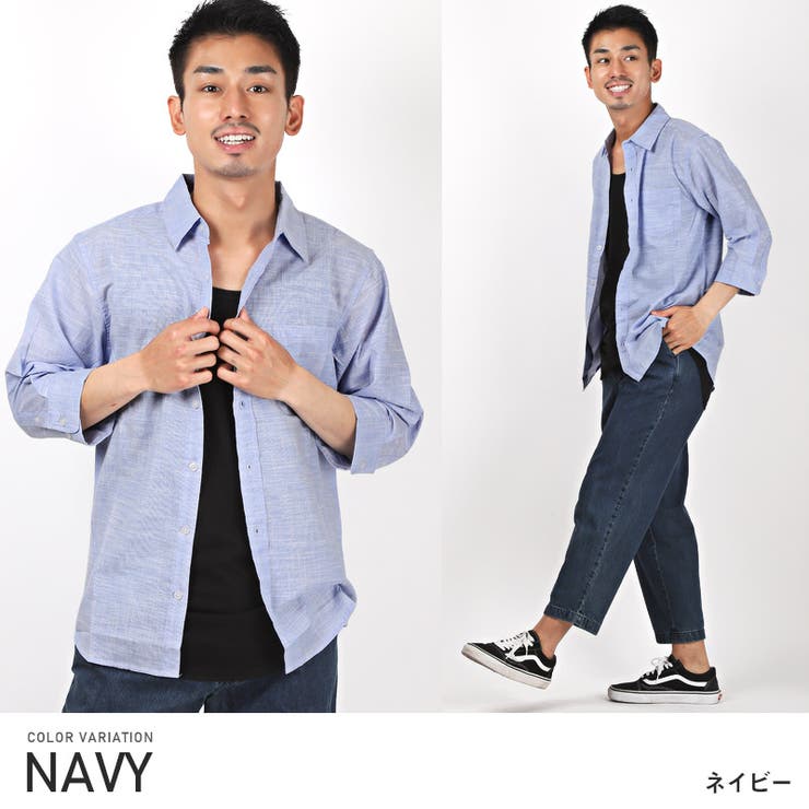 ダンガリーシャツ メンズ  7分袖[品番：LU000011627]｜LUXSTYLE（ラグスタイル）のメンズファッション通販｜SHOPLIST（ショップリスト）