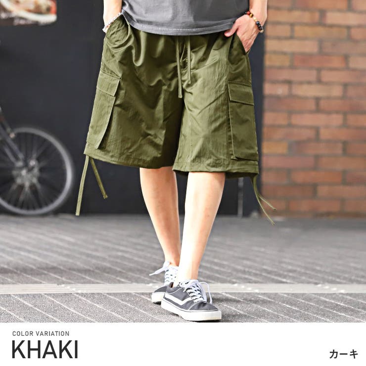 #LATUI ATELIER カーゴショートパンツ オリーブグリーン NOBIRUNOストレッチショートパンツ（カーゴ） – Room&Out