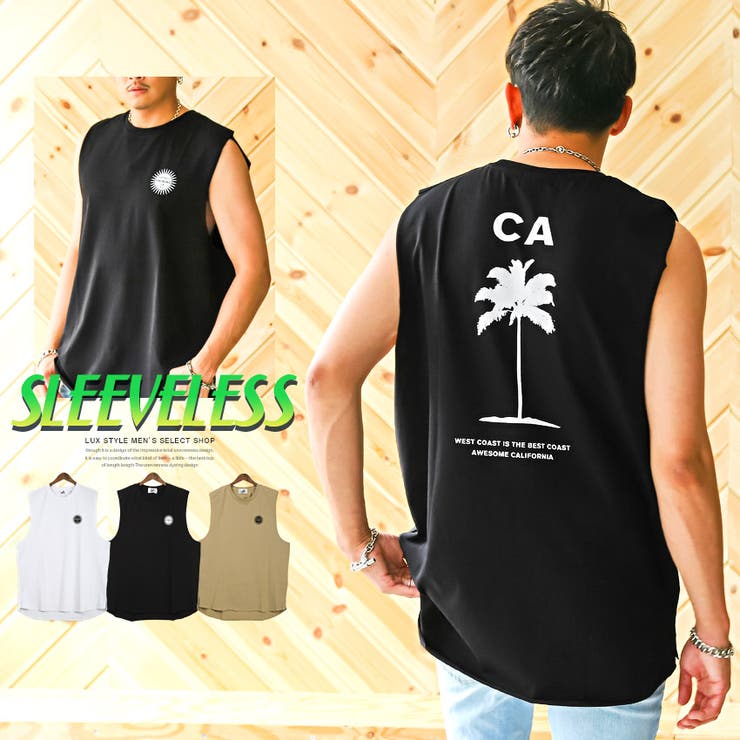 ノースリーブ Tシャツ メンズ[品番：LU000011854]｜LUXSTYLE