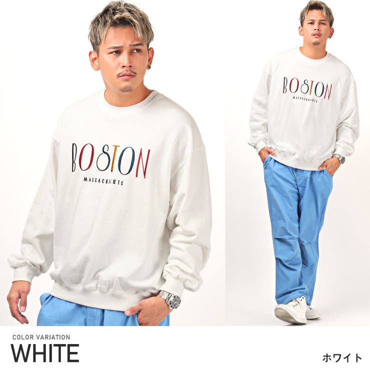 ホワイト | トレーナー メンズ スウェット | LUXSTYLE