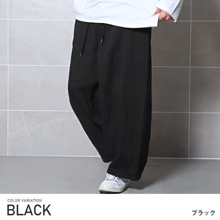 Homme Plisse バルーンパンツ(9分丈、サイズ3、ブラック) バルーンパンツ デニムパンツ メンズ[品番：LU000012072
