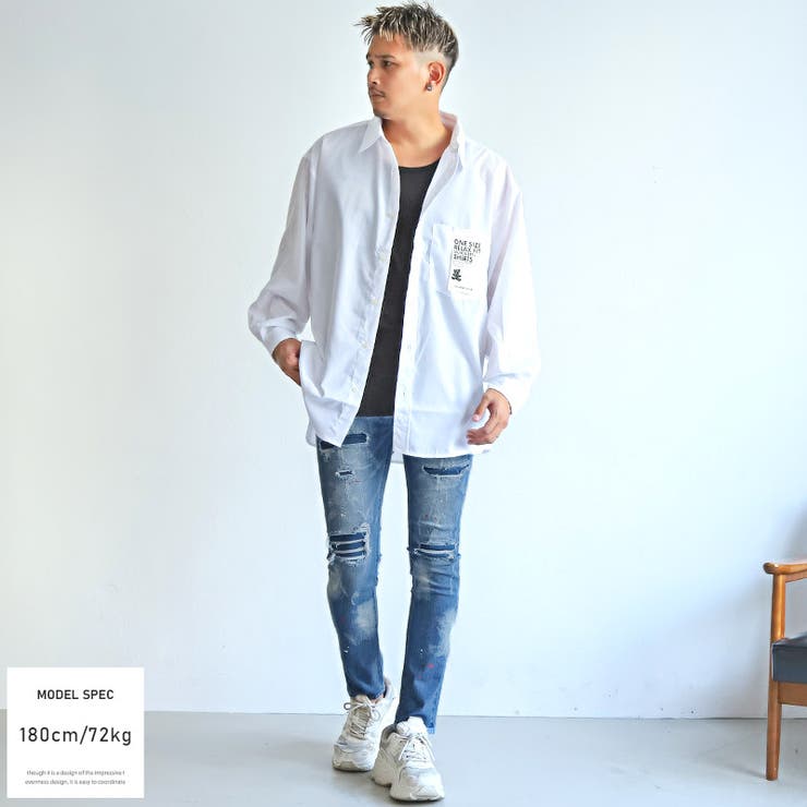 デニムパンツメンズスキニーダメージ加工リペアペンキメンズデニムスキニーデニムダメージパンツストレッチインディゴブルースリムタイトビター系BITTERaa-1963