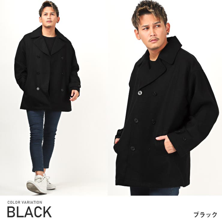 FDLT メンズPコート ブラック【新品☆タグ付き】 直販販促品