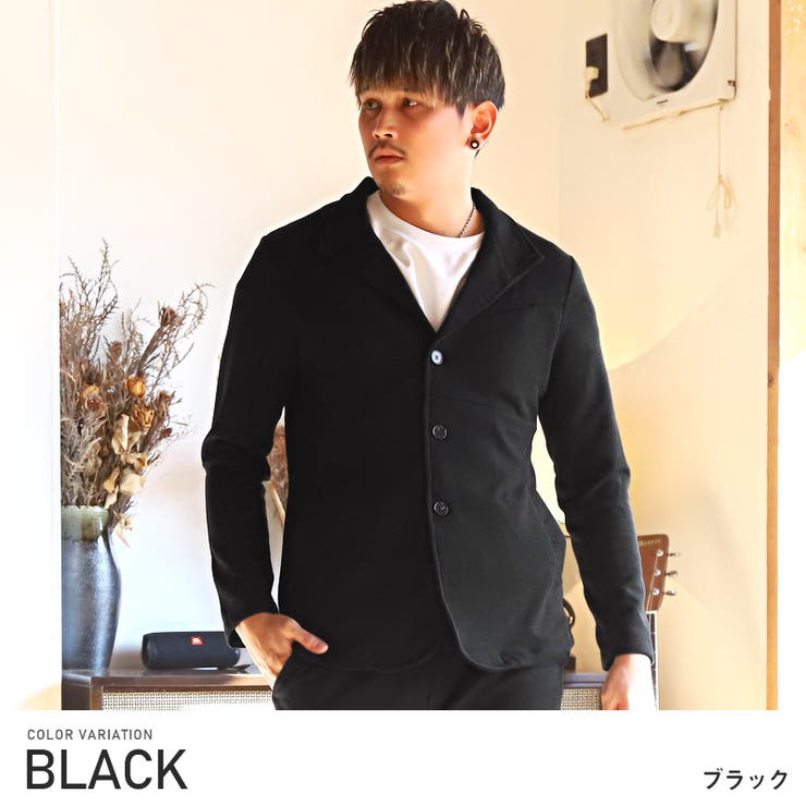 イタリアンカラー ジャケット メンズ[品番：LU000012335