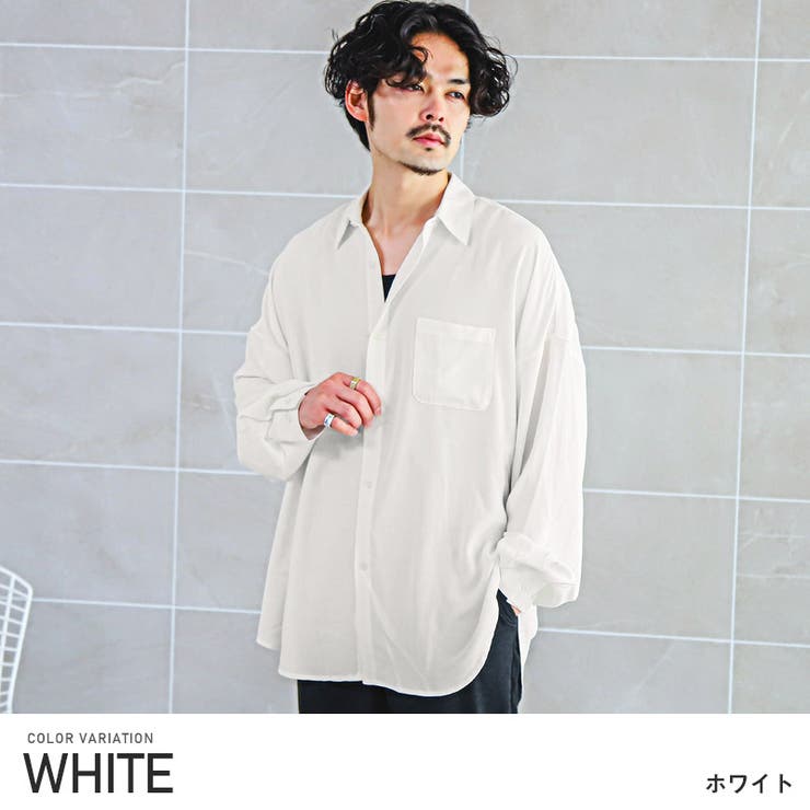 長袖シャツ メンズ ドレープ[品番：LU000012450]｜LUXSTYLE