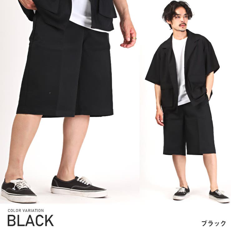 ハーフパンツ メンズ バギーパンツ[品番：LU000012498