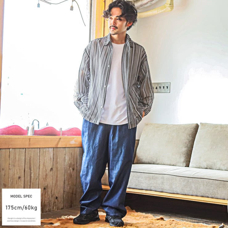 長袖シャツ メンズ 総柄[品番：LU000012491]｜LUXSTYLE（ラグ